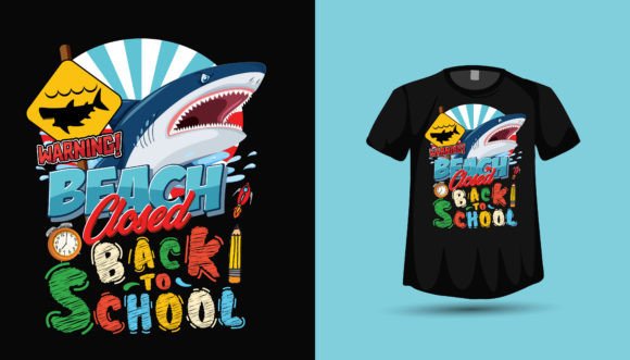 Back to School Shark Lover Tshirt Design