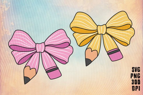 Bow Pencil Back to School Graphics for Crafts