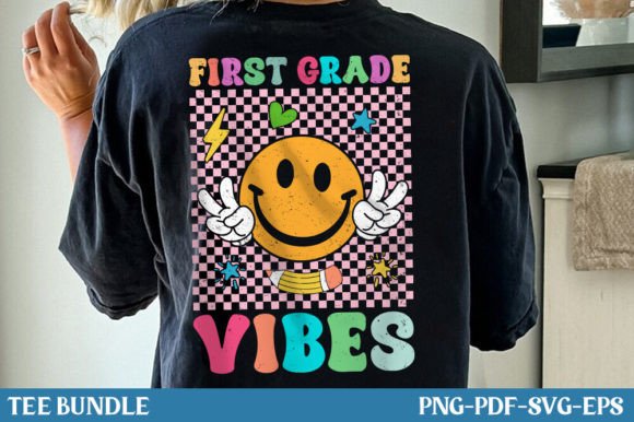 First Grade Vibes Shirt: A Graphic Design Asset for Playful Branding