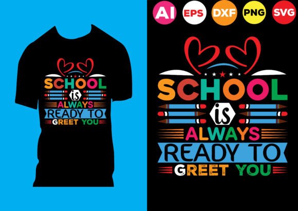 New T-shirt Design Back to School Graphics