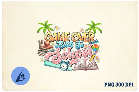 Over Back to School Sublimation PNG: A Graphic Asset for Creative Publishers