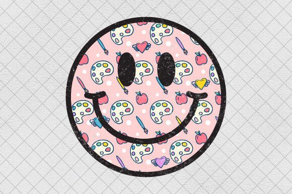 Teacher Smile Face Back to School Smiley Graphics for T-Shirt Designs