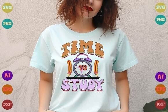 TIME to STUDY BACK to SCHOOL Graphics for T-Shirt Designs
