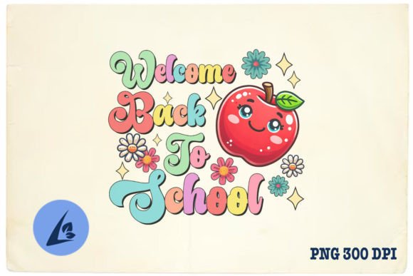 Welcome Back to School Floral Graphics for Crafts